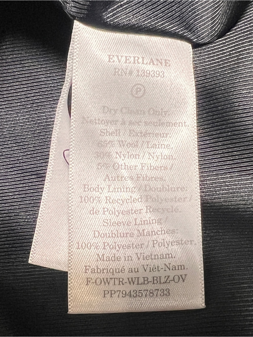 NWT Everlane Grey Herringbone Oversized Blazer, Size 10 - Picture 12 of 14
